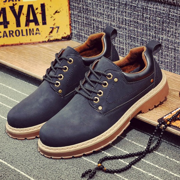 Spring And Autumn Men's Shoes Fashion British Work Shoes Trend Men's Single Shoes Casual Leather Shoes Big Head Leather Shoes Foreign Trade Men's Shoes