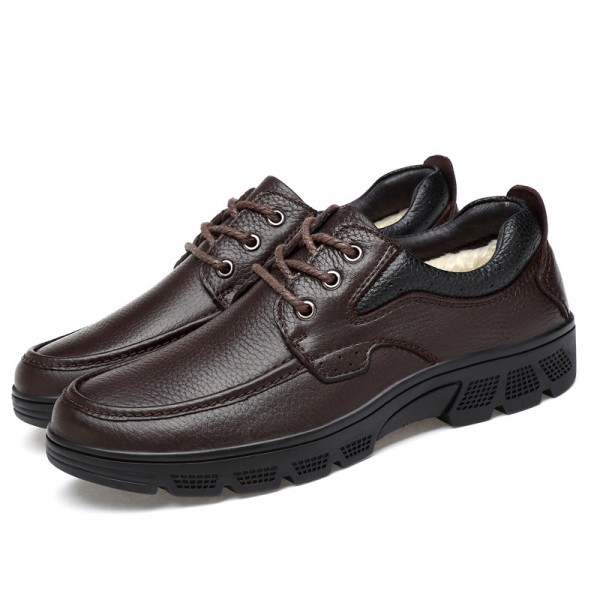 New Men's Leather Single Shoes Business Casual Le...