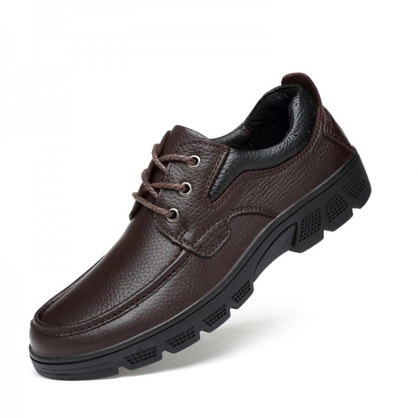 New Men's Leather Single Shoes Business Casual Leather Shoes With Velvet And Warm Men's Shoes Extra Large Size 484950