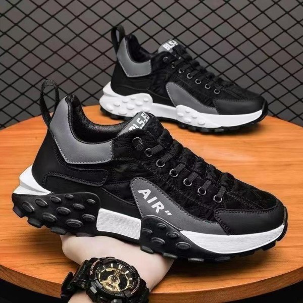 Men's Shoes  Autumn/Winter New Leisure Sports Running Shoes Versatile For Men Thick Sole Wear Resistant Soft Sole Increase Dad's Fashion