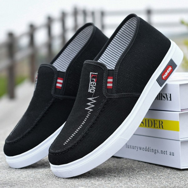 Anti Slip And Wear-Resistant Cow Tendon Soles, Old Beijing Cloth Shoes, Men's Board Shoes, Lightweight, Breathable, Comfortable Canvas Walking Shoes, Wholesale And Distribution