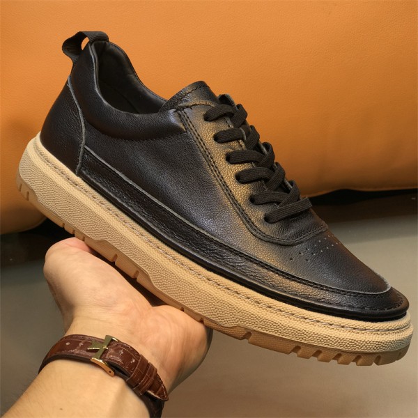 The Manufacturer Directly Supplies Men's Shoes, Genuine Leather Board Shoes, And Men's Internet Celebrities With The Same Style Of Men's Trendy Casual Shoes For The European Station. One Piece For Shipping