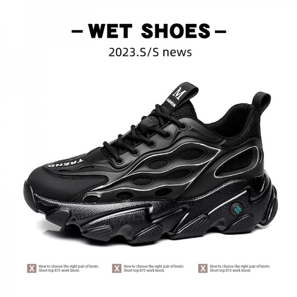 Thick Soled Casual Sports Shoes For Men In Autumn And Winter 2023, New High-Altitude Dad Shoes, Korean Version Trendy Soft Soled Mesh Running Shoes