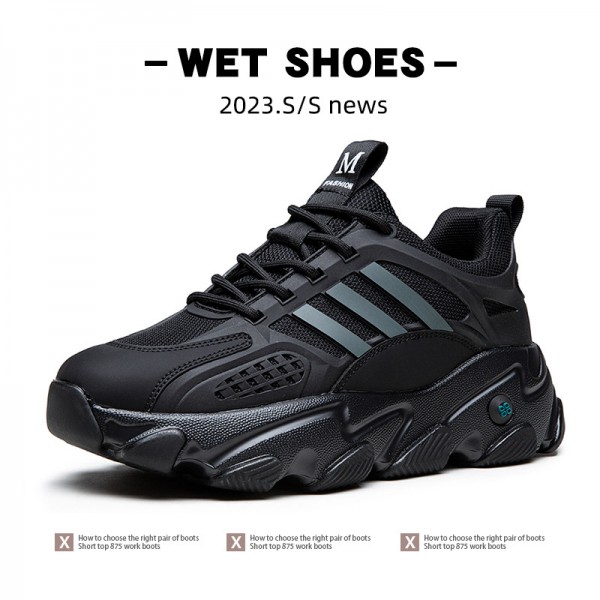 Thick Soled Casual Sports Shoes For Men In Autumn And Winter , New High-Altitude Dad Shoes, Korean Version Trendy Soft Soled Mesh Running Shoes