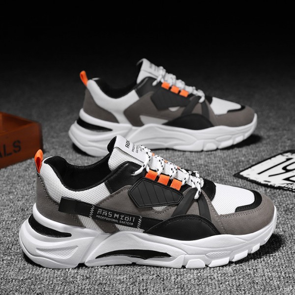 Men's Shoes  New Spring Sports And Leisure Versatile Men's Elevated Mesh Breathable Dad Instagram Trendy Shoes Wholesale
