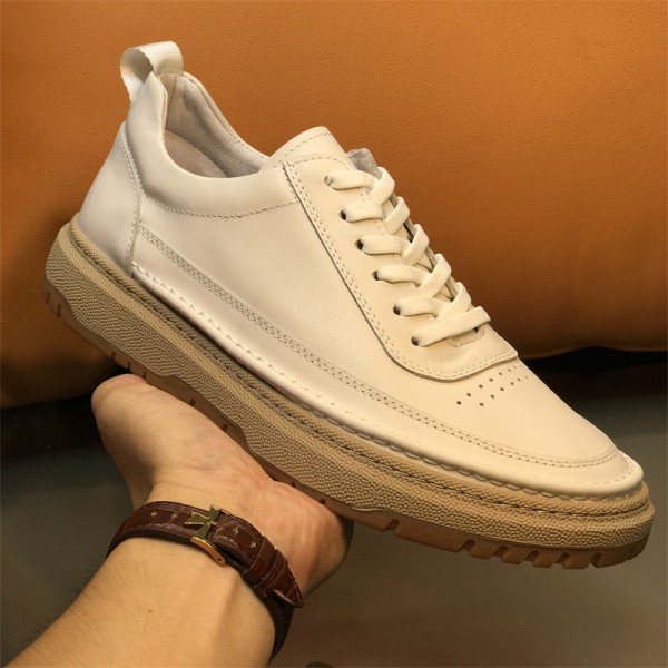 The Manufacturer Directly Supplies Men's Shoes, Genuine Leather Board Shoes, And Men's Internet Celebrities With The Same Style Of Men's Trendy Casual Shoes For The European Station. One Piece For Shipping