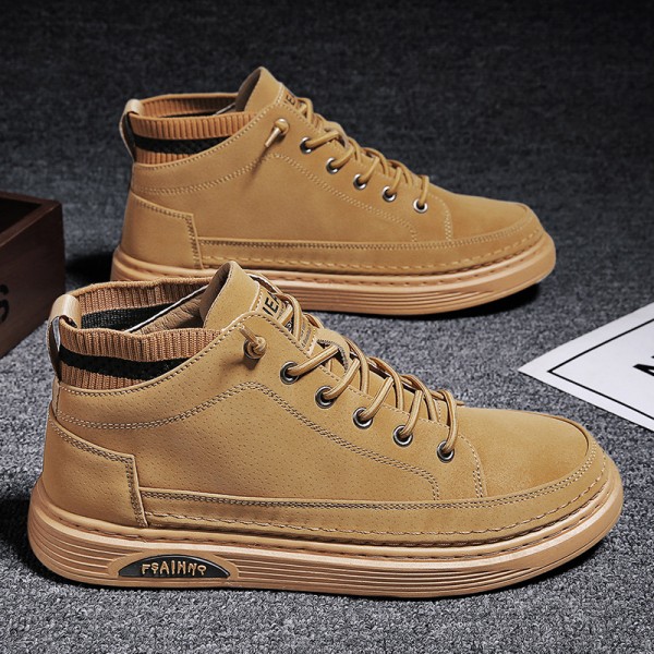 Men's Shoes Autumn 2023 New Work Kitchen Chef Anti Slip Waterproof Casual Leather Shoes Versatile Board Shoes Trendy Shoes