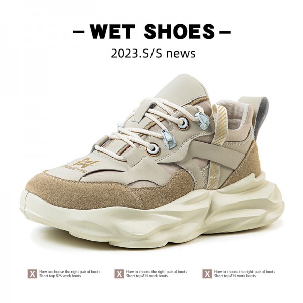 Thick Soled Casual Sports Shoes For Men In Autumn And Winter 2023, New High-Altitude Dad Shoes, Korean Version Trendy Soft Soled Mesh Running Shoes