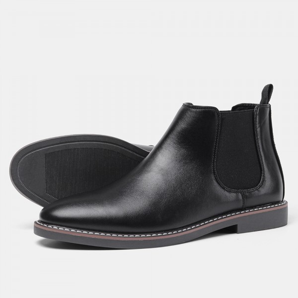 Men's Chelsea Boots, British Men's Shoes, Color Polished, Fashionable And Retro Cross-Border Men's Oversized Short Ankle Boots