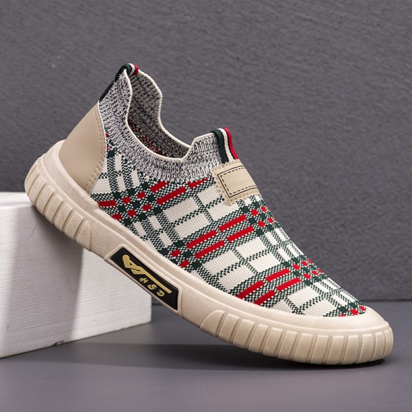 Canvas Shoes, Foreign Trade Men's Shoes, One Foot Lazy Shoes, Trendy And Versatile Korean Version, Ethnic Style Casual Shoes