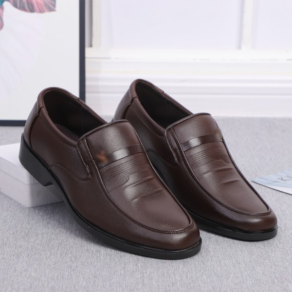 Men's Business And Foreign Trade Leather Shoes, Formal Clothing, Men's Leather Shoes, Cross-Border Leather Single Shoes, Middle-Aged And Elderly Fathers, Work Leather Shoes, Black Leather Shoes