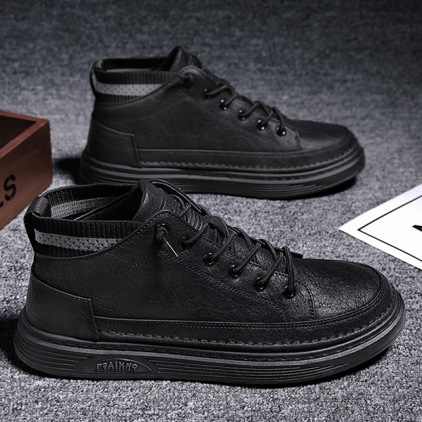 Men's Shoes Autumn  New Work Kitchen Chef Anti Slip Waterproof Casual Leather Shoes Versatile Board Shoes Trendy Shoes