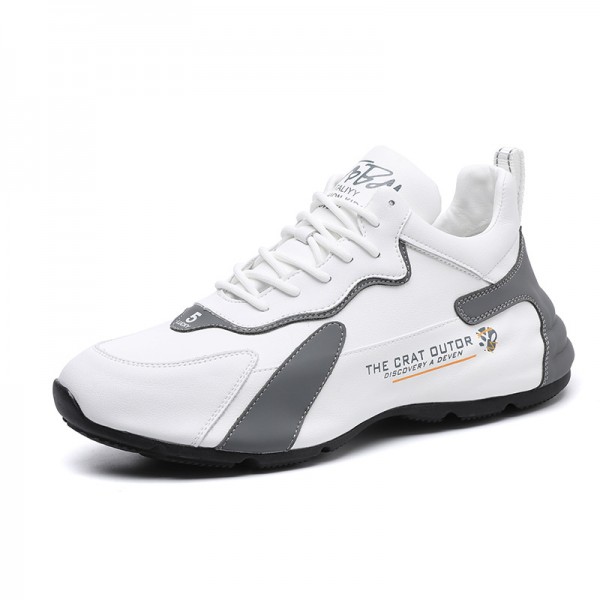 2023 Spring New Trendy Little White Shoes Versatile Casual Sports Shoes Men's Goodyear High Height Men's Shoes Dad Shoes