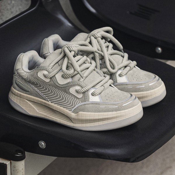  Autumn New Bread Shoes Men's Retro Niche Design Versatile Couple Shoes High Street Thick Soled Dad Shoes