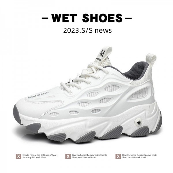 Thick Soled Casual Sports Shoes For Men In Autumn And Winter , New High-Altitude Dad Shoes, Korean Version Trendy Soft Soled Mesh Running Shoes