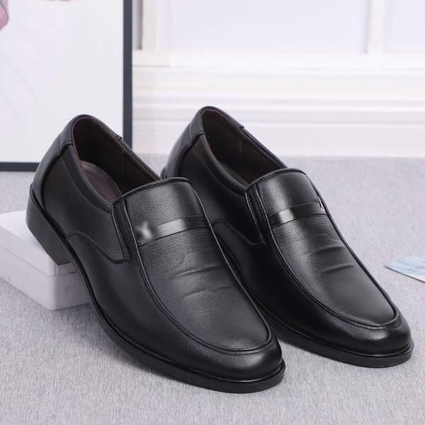 Men's Business And Foreign Trade Leather Shoes, Formal Clothing, Men's Leather Shoes, Cross-Border Leather Single Shoes, Middle-Aged And Elderly Fathers, Work Leather Shoes, Black Leather Shoes