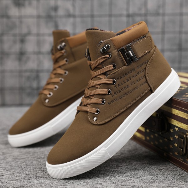  Spring New Korean Edition Men's Shoes High Top Board Shoes Retro Casual Lacing Men's Trendy Martin Boots Wholesale