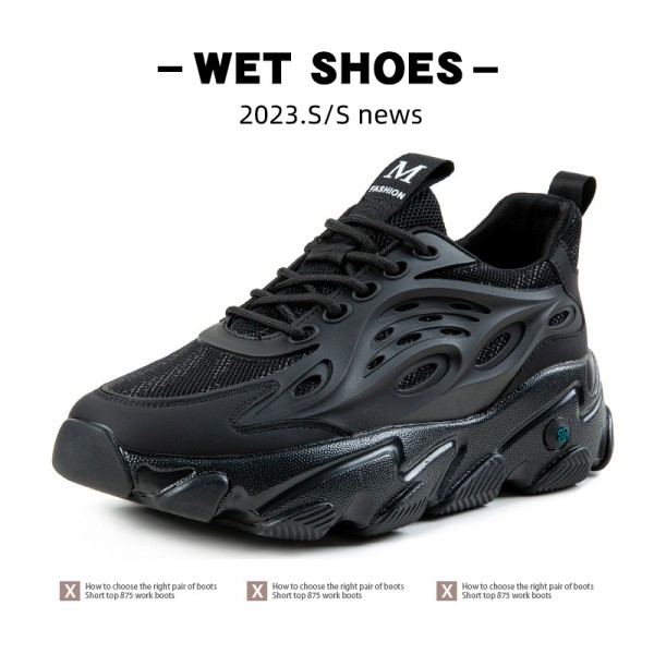 Thick Soled Casual Sports Shoes For Men In Autumn And Winter 2023, New High-Altitude Dad Shoes, Korean Version Trendy Soft Soled Mesh Running Shoes