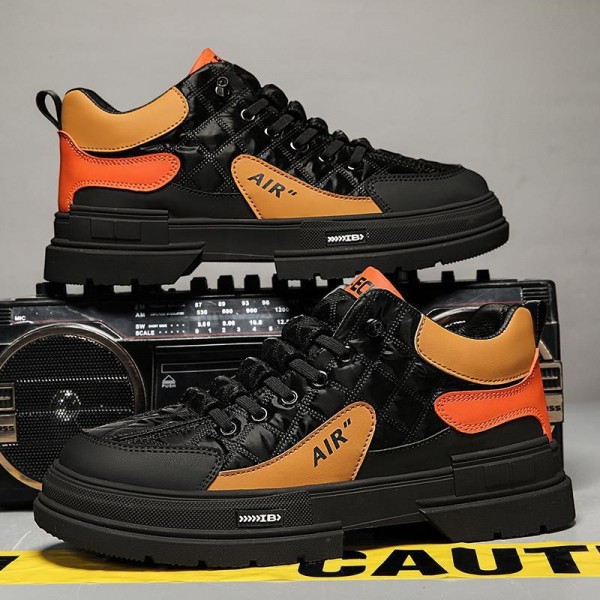 Fokker Autumn And Winter High Top Protective Shoes, Outdoor Work Clothes, Trendy Shoes, Martin Shoes, Men's Shoes, Youth Height Increasing Shoes, Dad Shoes