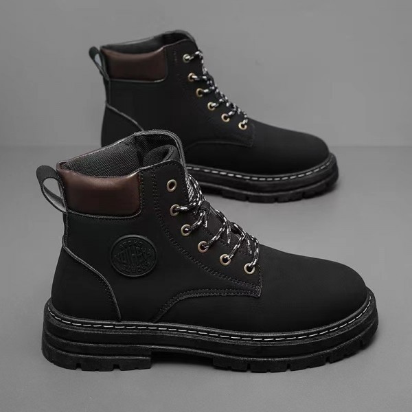 Martin Boots, Men's High Top Shoes, Autumn Versatile Trend, Versatile British Style Workwear Shoes, Comfortable Thick Soles, Trendy Shoes, Cross-Border