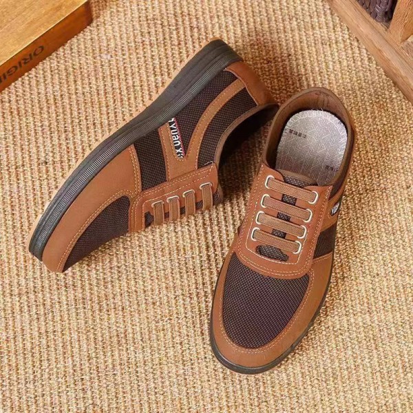 Wholesale Of Old Beijing Cloth Shoes For Men, Dad's New Work Shoes, Lightweight And Fashionable, One Step Casual Canvas Shoes, Breathable