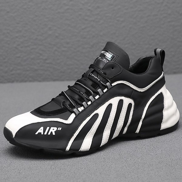 2023 Men's Casual Single Shoe Mesh Breathable Men's Shoes With Thick Soles, Increased Height, Niche Leather Bag Soles, Dad's Shoes, Sports Trendy Shoes