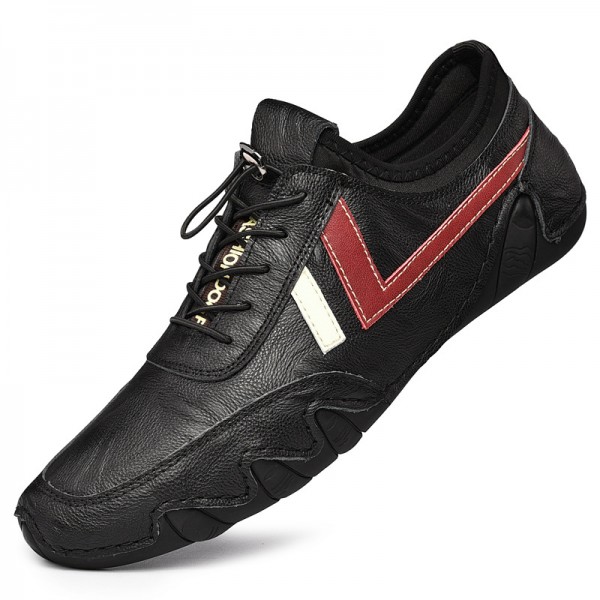 Cowhide And Bean Shoes For Men, Autumn British Fashion For Men, Casual Leather Shoes For Men, One Foot Soft Leather Octopus Driving Shoes For Men