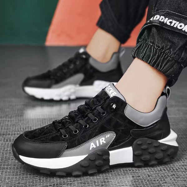 Thick Soled Dad Shoes Men's  Spring Korean Version Comfortable Running Forrest Gump Shoes Low Cut Fashionable Breathable Sports Shoes Men's