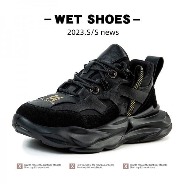 Thick Soled Casual Sports Shoes For Men In Autumn And Winter 2023, New High-Altitude Dad Shoes, Korean Version Trendy Soft Soled Mesh Running Shoes