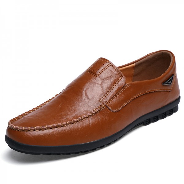 Men's Bean Shoes, Genuine Leather, Summer Air, Cross Border Foreign Trade, Large Size Shoes, Casual Shoes, Cowhide, Men's Leather Shoes, One Step Shoes