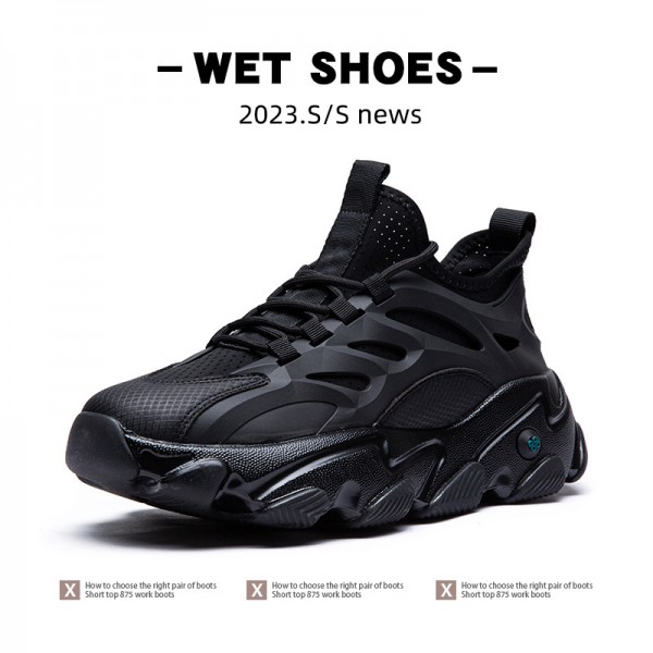 Thick Soled Casual Sports Shoes For Men In Autumn And Winter 2023, New High-Altitude Dad Shoes, Korean Version Trendy Soft Soled Mesh Running Shoes