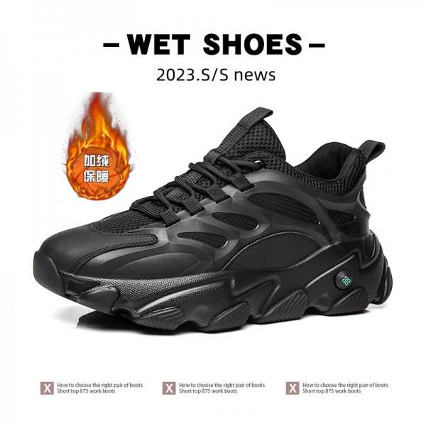 Thick Soled Casual Sports Shoes For Men In Autumn And Winter 2023, New High-Altitude Dad Shoes, Korean Version Trendy Soft Soled Mesh Running Shoes