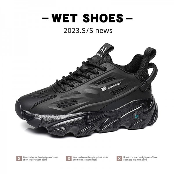 Thick Soled Casual Sports Shoes For Men In Autumn And Winter 2023, New High-Altitude Dad Shoes, Korean Version Trendy Soft Soled Mesh Running Shoes