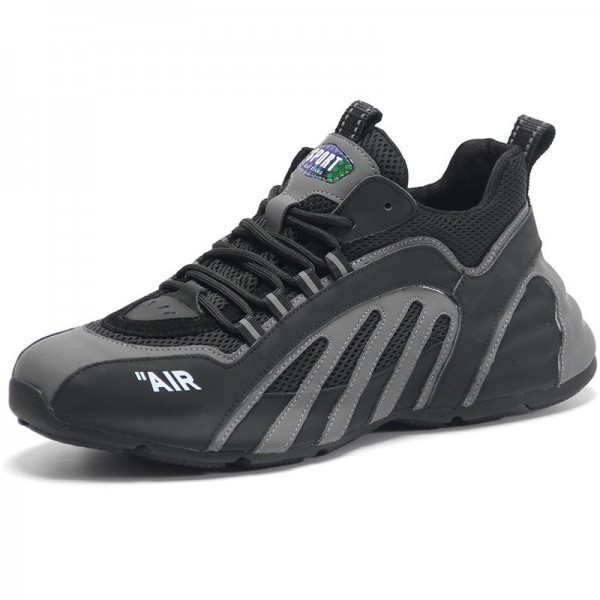  Men's Casual Single Shoe Mesh Breathable Men's Shoes With Thick Soles, Increased Height, Niche Leather Bag Soles, Dad's Shoes, Sports Trendy Shoes