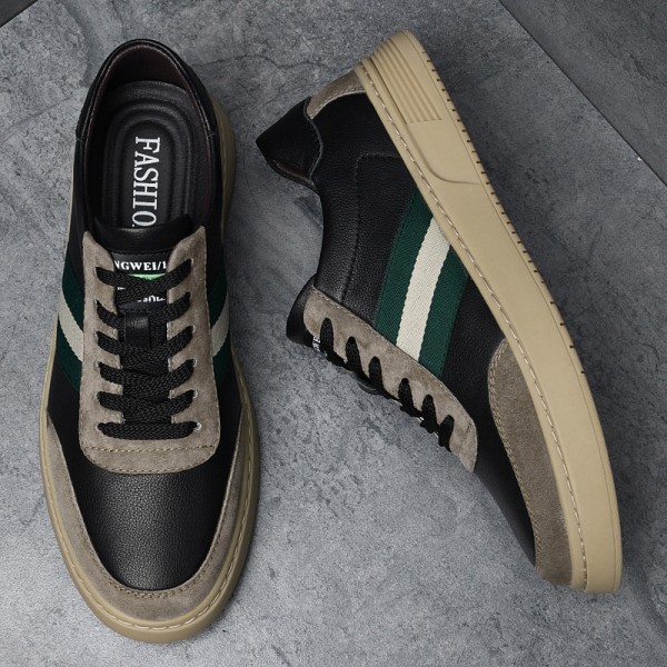 Men's Shoes  New Board Shoes, Genuine Leather Shoes, Men's Top Layer Cowhide, European Station Trendy Shoes Wholesale, Men's Casual Shoes