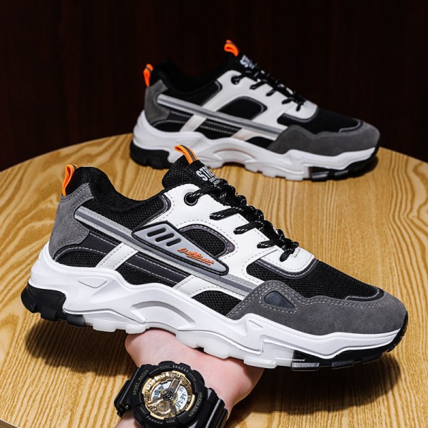 Factory Direct Supply Large Discount Autumn Men's Shoes Fashion Dad Shoes Korean Edition Trendy Versatile Sports Shoes Casual Men's Shoes