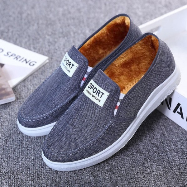 Canvas Shoes Old Beijing Cloth Shoes Korean Edition Denim Student Shoes One Step Low Top Casual Men's Shoes One Piece Shipping